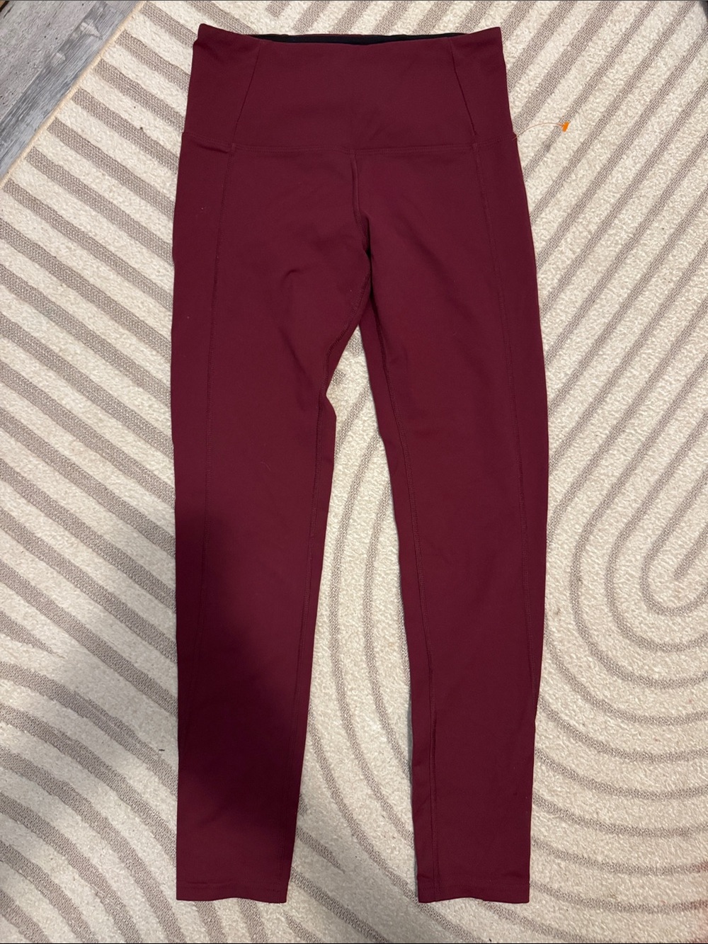 Tuff Athletics Kids High-Waist Burgundy Leggings - Deep Wine